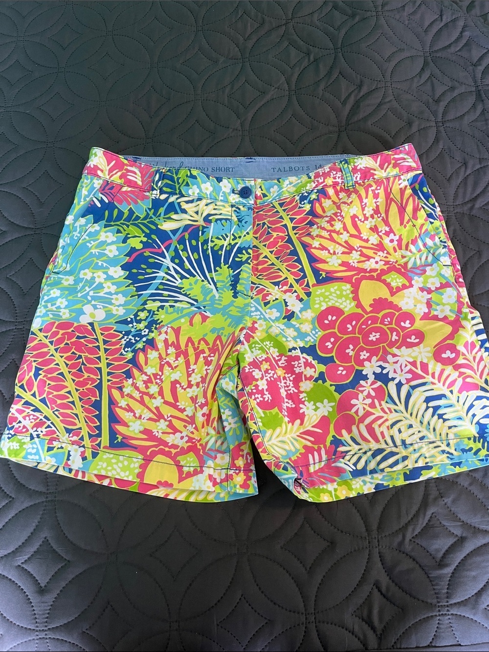 Talbots Multicolor Tropical Floral Cotton Shorts